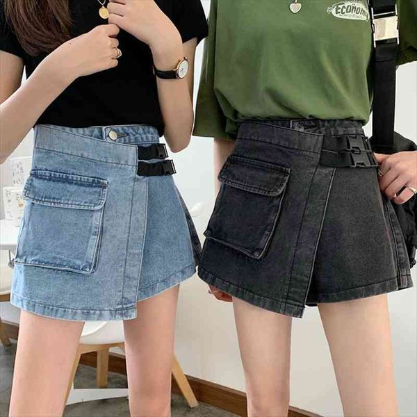 summer women streetwear chic high waist denim shorts skirts with buckle female black casual vintage cargo jean skirt shorts, White;black
summer women streetwear chic high waist denim shorts skirts with buckle female black casual vintage cargo jean skirt shorts, White;black