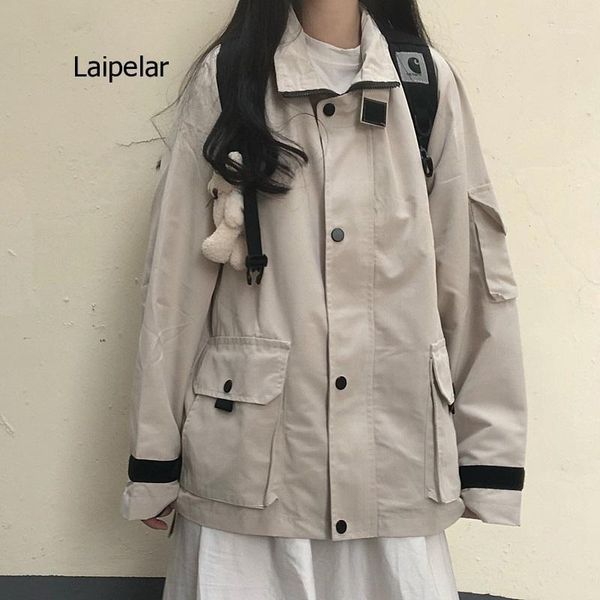 japanese winter punk women's fashion solid color long-sleeved ins vintage chic harajuku jacket jackets, Black;brown
japanese winter punk women's fashion solid color long-sleeved ins vintage chic harajuku jacket jackets, Black;brown