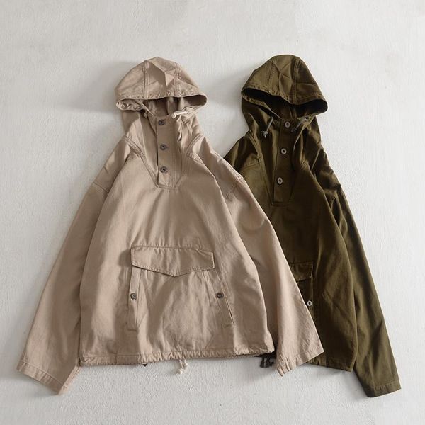men's jackets 2021 autumn japanese style loose sports hooded jacket fashion long sleeved pure cotton washed old casual tooling coat, Black;brown
men's jackets 2021 autumn japanese style loose sports hooded jacket fashion long sleeved pure cotton washed old casual tooling coat, Black;brown