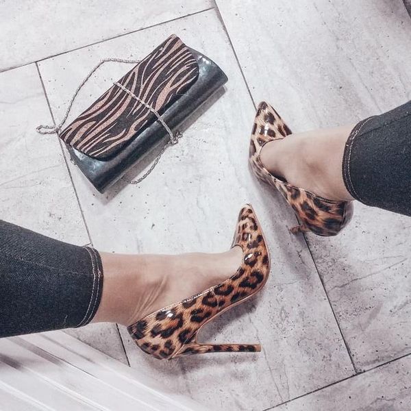 women leopard shoes 2021 pointed toe stiletto heels woman gradient patent leather pumps ladies high dress, Black
women leopard shoes 2021 pointed toe stiletto heels woman gradient patent leather pumps ladies high dress, Black