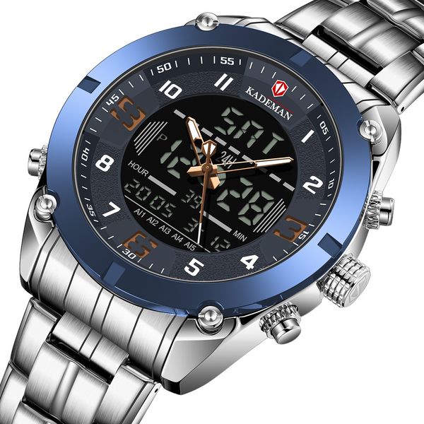 watch kademan 9077 men's sports multifunctional alarm clock outdoor waterproof steel band quartz, Slivery;brown
watch kademan 9077 men's sports multifunctional alarm clock outdoor waterproof steel band quartz, Slivery;brown