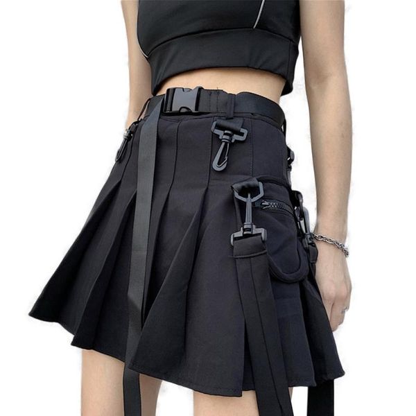 skirts women gothic punk high waist pleated mini cargo skirt harajuku hip hop buckle belt zipper pocket solid color student a-line 67jf, Black
skirts women gothic punk high waist pleated mini cargo skirt harajuku hip hop buckle belt zipper pocket solid color student a-line 67jf, Black