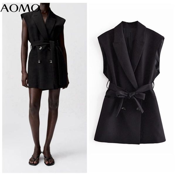 women's vests aomo women 2021 fashion black long vest double breasted sleeveless office lady waistcoat chic qn161a, Black;white
women's vests aomo women 2021 fashion black long vest double breasted sleeveless office lady waistcoat chic qn161a, Black;white
