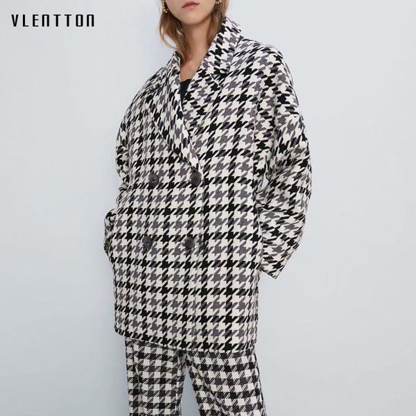 autumn winter vintage plaid tweed long blazers jacket women pockets houndstooth suits coat female outwear office blazer feminino women', White;black
autumn winter vintage plaid tweed long blazers jacket women pockets houndstooth suits coat female outwear office blazer feminino women', White;black