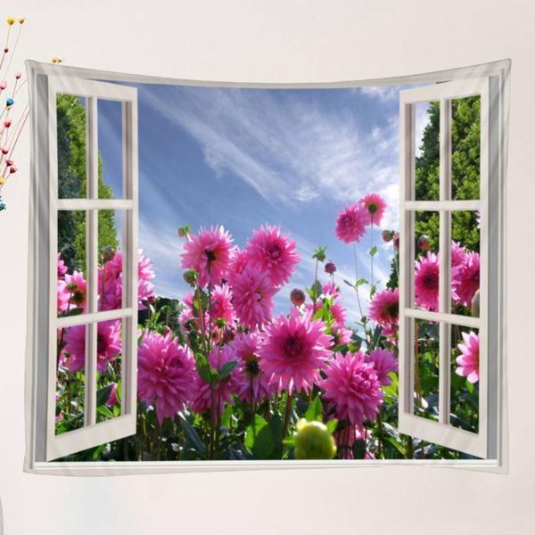 tapestries 1pc 150x130cm unique outside window flower tapestry exquisite charming scenery backdrop bedroom dormitory decorative hanging bla
tapestries 1pc 150x130cm unique outside window flower tapestry exquisite charming scenery backdrop bedroom dormitory decorative hanging bla