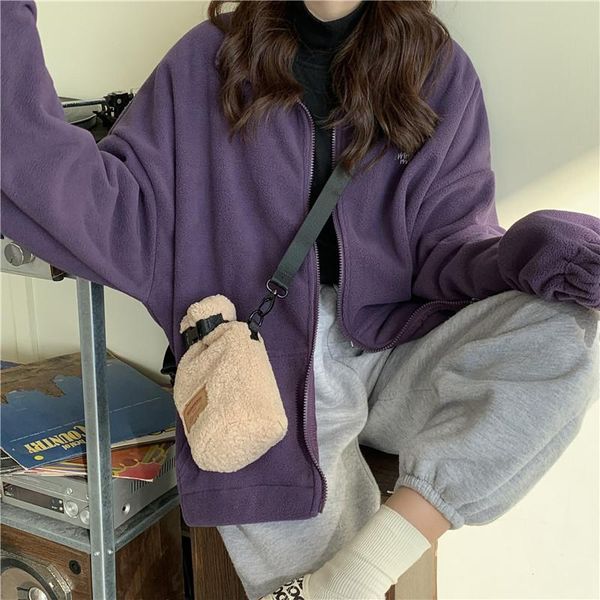 women's jackets women jacket bf style zip-up oversize woman hoodies sweatshirt causal streetwear trendy kpop turn-down collar coat, Black;brown
women's jackets women jacket bf style zip-up oversize woman hoodies sweatshirt causal streetwear trendy kpop turn-down collar coat, Black;brown