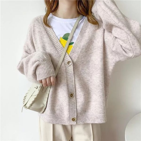 women's knits & tees autumn/winter 2021 female cardigan sweater oversized with v mesh korean jacket chic upper poncho, White
women's knits & tees autumn/winter 2021 female cardigan sweater oversized with v mesh korean jacket chic upper poncho, White