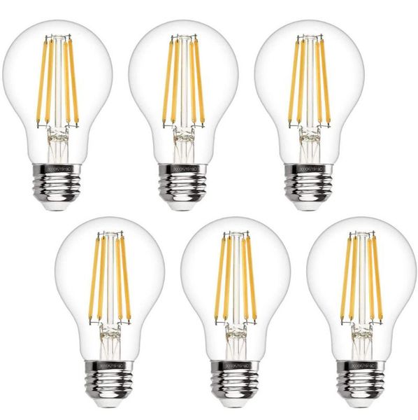 bulbs 6pcs a19(a60) dimmable led edison light bulb e27 4w 6w 8w 10w filament lampara 2700k warm white incandescent for home
bulbs 6pcs a19(a60) dimmable led edison light bulb e27 4w 6w 8w 10w filament lampara 2700k warm white incandescent for home