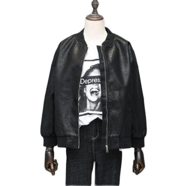 women's jackets fashion pu biker women autumn coat leather for o-neck zipper casual fall loose moto jacket veste, Black;brown
women's jackets fashion pu biker women autumn coat leather for o-neck zipper casual fall loose moto jacket veste, Black;brown
