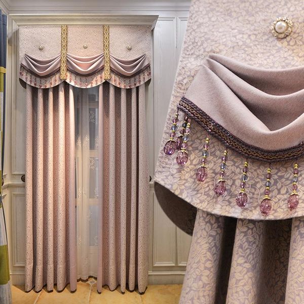european curtain bedroom simple living room chenille jacquard floor product customization & drapes
european curtain bedroom simple living room chenille jacquard floor product customization & drapes