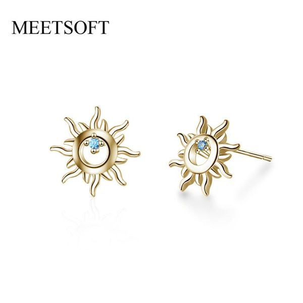 stud meetsoft thai silver prevent allergy fashion earrings for women design trendy blue crystal small light round jewelry gift, Golden;silver
stud meetsoft thai silver prevent allergy fashion earrings for women design trendy blue crystal small light round jewelry gift, Golden;silver