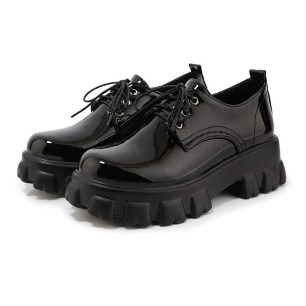 fashion women pumps round toe 6cm thick block heels lace-up patent leather stylish big size casual shoes, Black
fashion women pumps round toe 6cm thick block heels lace-up patent leather stylish big size casual shoes, Black