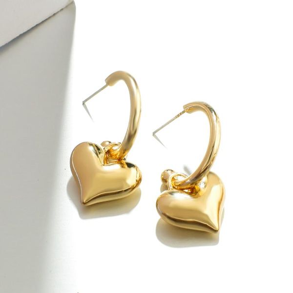 hoop & huggie aensoa 2021 trendy heart-shaped gold color earrings women's fashion metallic round circle wedding party jewelry, Golden;silver
hoop & huggie aensoa 2021 trendy heart-shaped gold color earrings women's fashion metallic round circle wedding party jewelry, Golden;silver