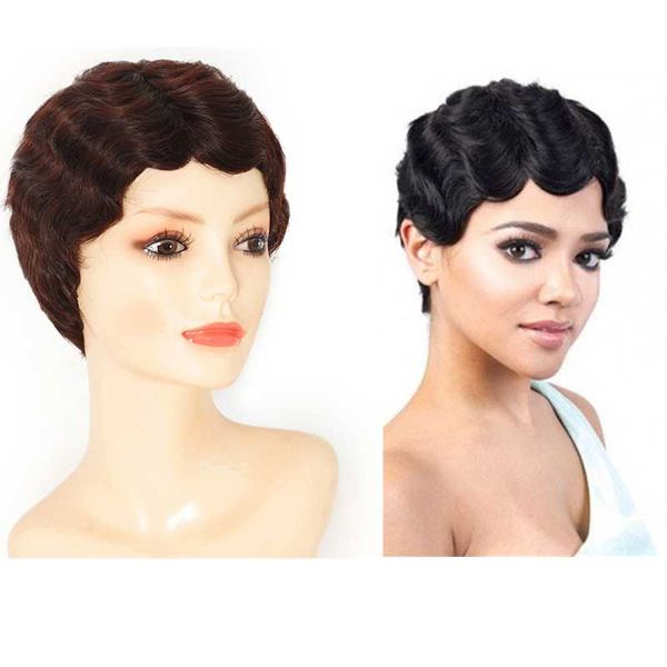 synthetic wigs hywamply 9" classic finger wave wig women's short bob pixie cut heat friendly flapper style natural black color
synthetic wigs hywamply 9" classic finger wave wig women's short bob pixie cut heat friendly flapper style natural black color