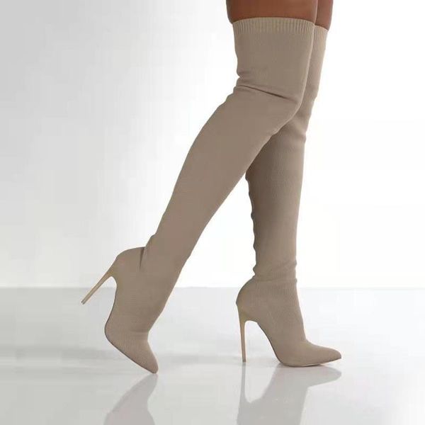 boots 9cm stiletto winter autumn tight knitting socks pointed over the knee thigh high for women plus size, Black
boots 9cm stiletto winter autumn tight knitting socks pointed over the knee thigh high for women plus size, Black