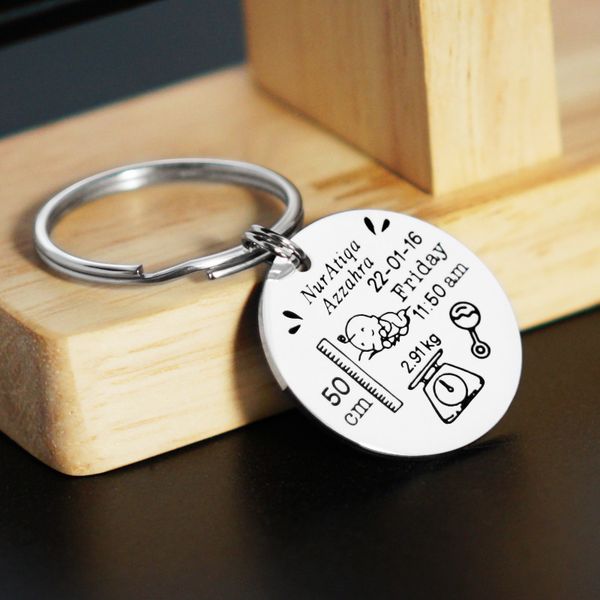 jewelry newborn baby commemorative birth card personalized stainless steel key chain, Slivery;golden
jewelry newborn baby commemorative birth card personalized stainless steel key chain, Slivery;golden