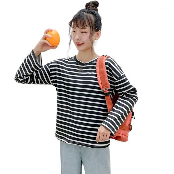 korean tshirts simple striped tee round neck loose t shirt casual all-match long-sleeved camiseta saco 2xl b women's t-shirt, White
korean tshirts simple striped tee round neck loose t shirt casual all-match long-sleeved camiseta saco 2xl b women's t-shirt, White