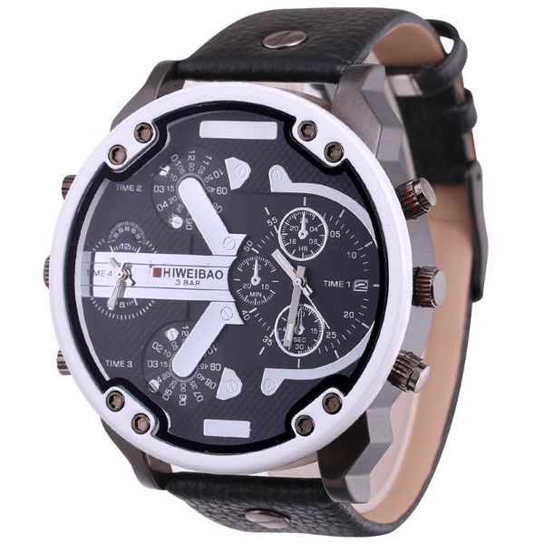 wristwatches quartz watch men big dial dual times date mens watches black strap miltiary relogio masculino classic clock man, Slivery;brown
wristwatches quartz watch men big dial dual times date mens watches black strap miltiary relogio masculino classic clock man, Slivery;brown