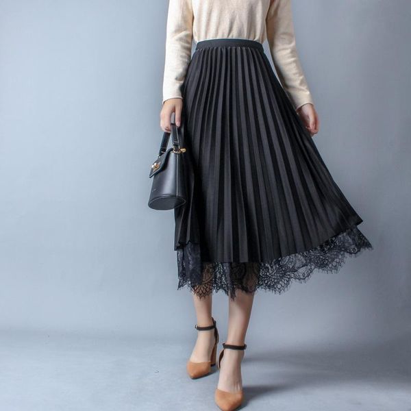 skirts autumn women skirt england high waist mesh work lace patchwork pleated elegant big tulle wear both sides, Black
skirts autumn women skirt england high waist mesh work lace patchwork pleated elegant big tulle wear both sides, Black