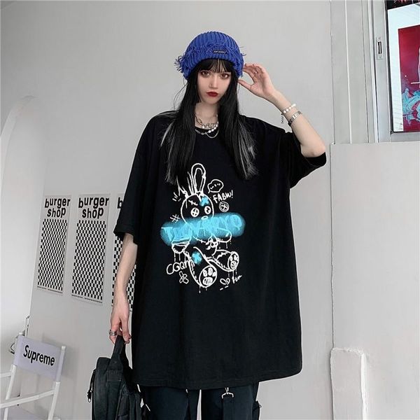 summer harajuku style cartoon printed short-sleeved t-shirt women's half-sleeved loose cool all-match female, White
summer harajuku style cartoon printed short-sleeved t-shirt women's half-sleeved loose cool all-match female, White