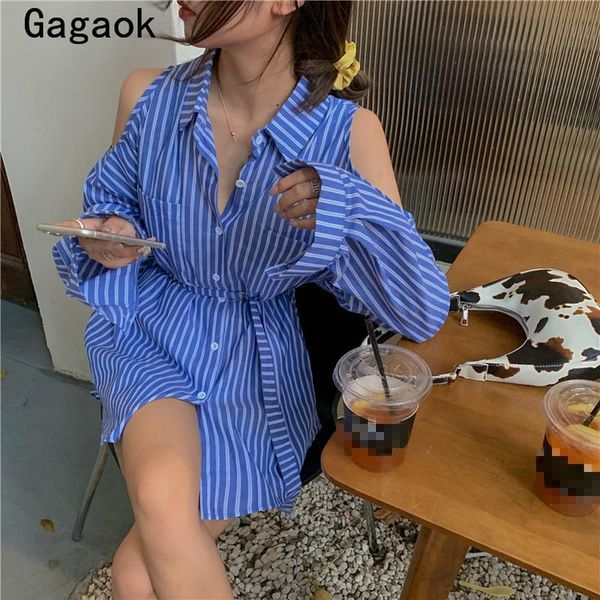 women's blouses & shirts gagaok women streetwear long shirt 2021 summer turn-down collar striped sashes full loose casual wild and, White
women's blouses & shirts gagaok women streetwear long shirt 2021 summer turn-down collar striped sashes full loose casual wild and, White