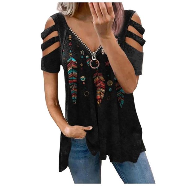 women's blouses & shirts harajuku t shirt plus size women summer v-neck zipper pullover print short-sleeved loose blouse vetement femm, White
women's blouses & shirts harajuku t shirt plus size women summer v-neck zipper pullover print short-sleeved loose blouse vetement femm, White