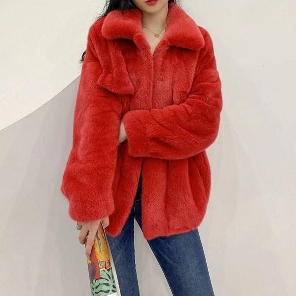 women's fur & faux 2021 utumn winter coat casual warm soft zipper jacket plush plus size korean loose mink, Black
women's fur & faux 2021 utumn winter coat casual warm soft zipper jacket plush plus size korean loose mink, Black