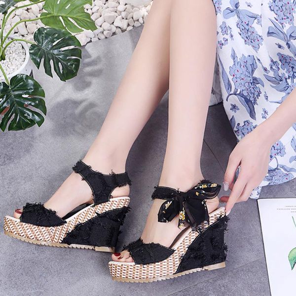 lapolaka canvas comfy super high heel wedges with platform sweet bridal wedding shoes woman fashion sandals, Black
lapolaka canvas comfy super high heel wedges with platform sweet bridal wedding shoes woman fashion sandals, Black