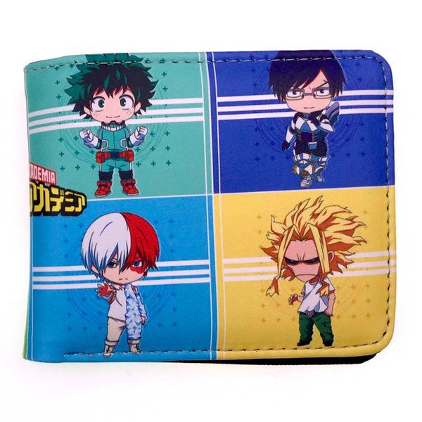 wallet men cartoon bifold cards holder purse with coin pocket wallets, Red;black