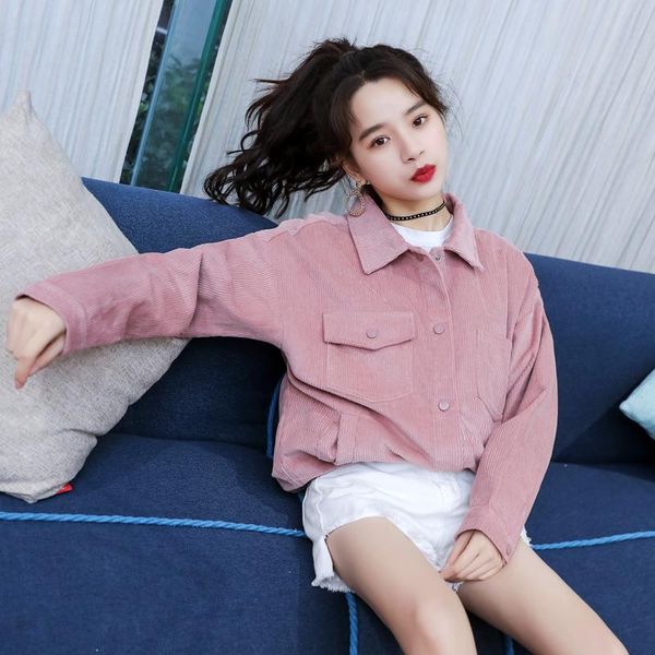 women's jackets spring autumn female rose-colored corduroy jacket short paragraph casual loose blouse students vintage basic, Black;brown
women's jackets spring autumn female rose-colored corduroy jacket short paragraph casual loose blouse students vintage basic, Black;brown