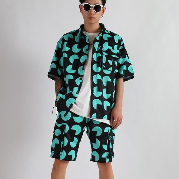 men's tracksuits -2xl summer wave geometry round short sleeve suit modern loose shirt port style hip hop temperament sleeve, Gray
men's tracksuits -2xl summer wave geometry round short sleeve suit modern loose shirt port style hip hop temperament sleeve, Gray
