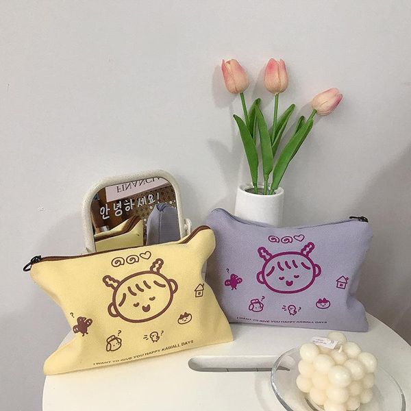 fashion cartoon embroidery makeup bag for women 2021 cute girl canvas cosmetic student zipper coin purse organizer travel bags & cases
fashion cartoon embroidery makeup bag for women 2021 cute girl canvas cosmetic student zipper coin purse organizer travel bags & cases