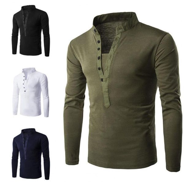 men's casual shirts great men solid color fit all match long sleeve pullover, White;black
men's casual shirts great men solid color fit all match long sleeve pullover, White;black