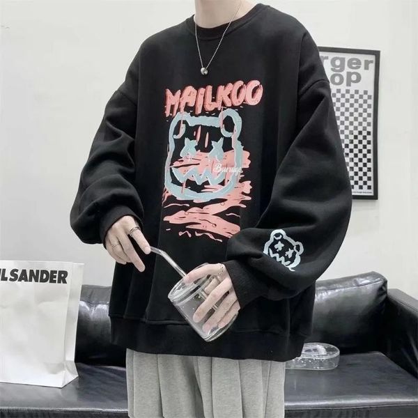 men's hoodies & sweatshirts fashion pullovers hoodie harajuku plus fleece japanese autumn versatile, Black
men's hoodies & sweatshirts fashion pullovers hoodie harajuku plus fleece japanese autumn versatile, Black