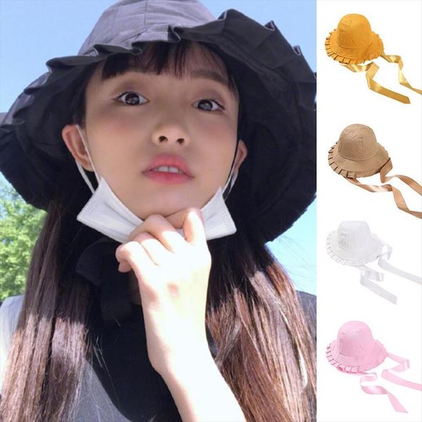 summer women girl ribbon tie sun hat beach cap fisherman wide lace brim flounce outdoor bucket, Blue;gray
summer women girl ribbon tie sun hat beach cap fisherman wide lace brim flounce outdoor bucket, Blue;gray