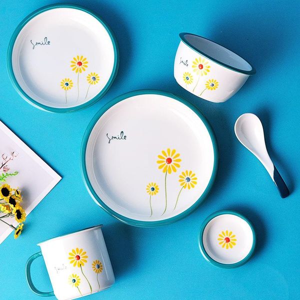 cute yellow flower ceramic bowls and pates modern simple chrysanthemum dishes salad breakfast bowl household tableware dinnerware sets
cute yellow flower ceramic bowls and pates modern simple chrysanthemum dishes salad breakfast bowl household tableware dinnerware sets
