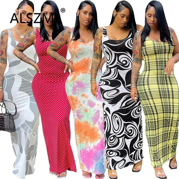 casual dresses women long dress print sleeveless v-neck stretchy bodycon maxi fashion vestidos streetwear summer outfits, Black;gray
casual dresses women long dress print sleeveless v-neck stretchy bodycon maxi fashion vestidos streetwear summer outfits, Black;gray