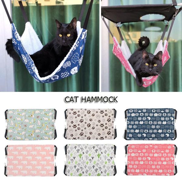 cat beds & furniture multicolor plush pet hanging hammock breathable nest swing bed soft