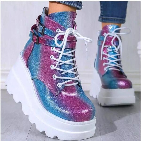 boots ladies fashion buckle platform wedges lacing women casual thick bottom winter woman non-slip large size 35~43, Black
boots ladies fashion buckle platform wedges lacing women casual thick bottom winter woman non-slip large size 35~43, Black