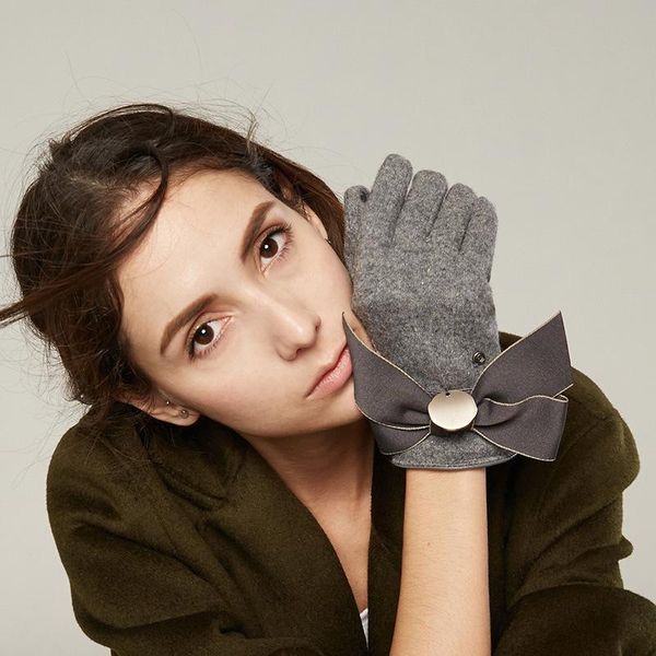 five fingers gloves winter women elegant temperament wool keep warm add cashmere bow ring jewelry decoration soft female, Blue;gray
five fingers gloves winter women elegant temperament wool keep warm add cashmere bow ring jewelry decoration soft female, Blue;gray