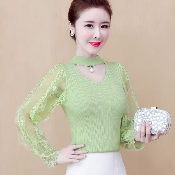 women's t-shirt women knitted shirt spring long sleeve mesh lace elegant slim hollow out and sgwh, White
women's t-shirt women knitted shirt spring long sleeve mesh lace elegant slim hollow out and sgwh, White