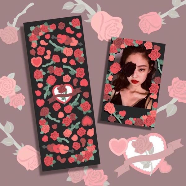 card holders korea ins love rose series laser stickers idol decorative material diy glittery cellphone shell lapdecoration, Brown;gray
card holders korea ins love rose series laser stickers idol decorative material diy glittery cellphone shell lapdecoration, Brown;gray