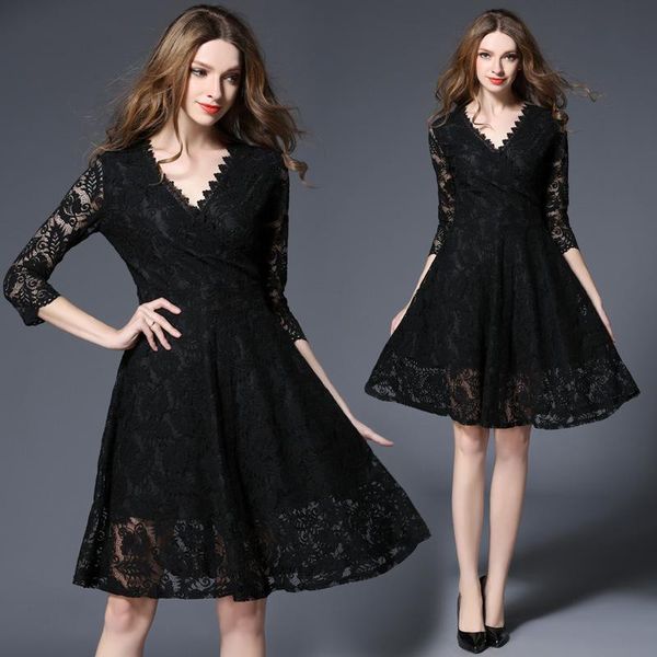 casual dresses 2021 arrival women floral lace fashion elegant party color black mini dress spring summer lady, Black;gray
casual dresses 2021 arrival women floral lace fashion elegant party color black mini dress spring summer lady, Black;gray