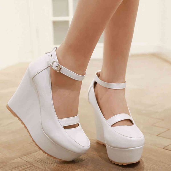 sandals arrival ladies buckle solid platform round toe pumps women high wees casual concise comfy shoes woman, Black
sandals arrival ladies buckle solid platform round toe pumps women high wees casual concise comfy shoes woman, Black
