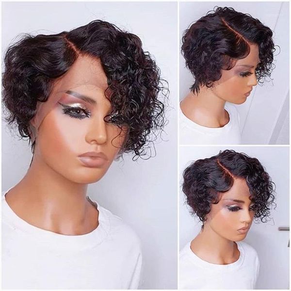 4x4 13x4 lace front wig pixie cut short curly bob natural color human hair wigs for black women hd transparent remy atina1, Black;brown
4x4 13x4 lace front wig pixie cut short curly bob natural color human hair wigs for black women hd transparent remy atina1, Black;brown