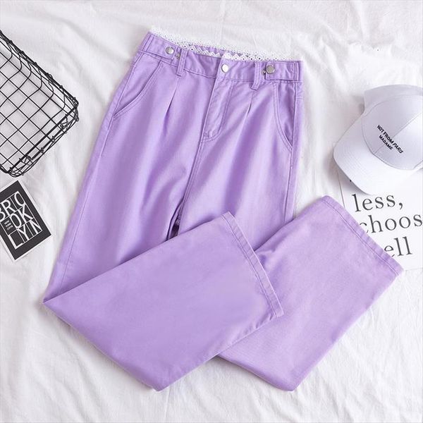 high waist purple spring loose womens jean casual straight denim pants female streetwear korean style old dad long, Blue
high waist purple spring loose womens jean casual straight denim pants female streetwear korean style old dad long, Blue