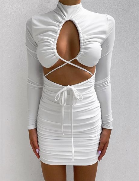 casual dresses 2021 summer hollow out draw string mini bandage dress women full sleeve bodycon hip night club party vintage, Black;gray
casual dresses 2021 summer hollow out draw string mini bandage dress women full sleeve bodycon hip night club party vintage, Black;gray