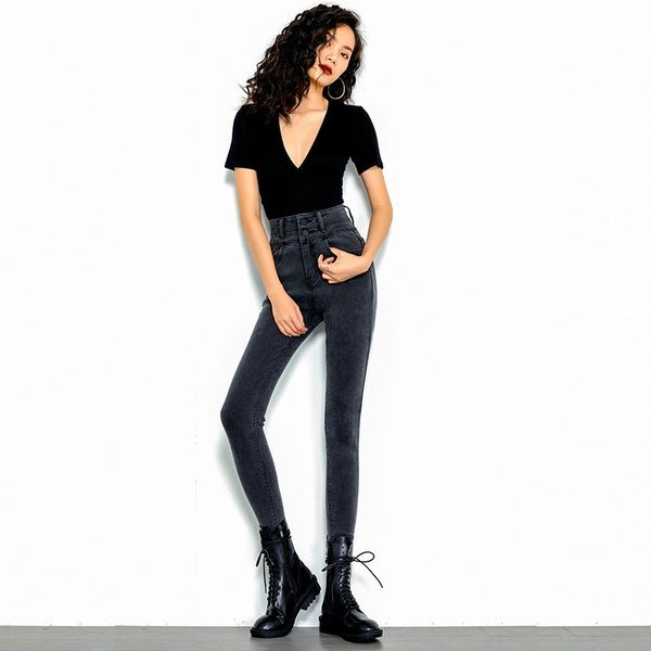 women's jeans smoke grey high waisted women show thin 2021 slim elastic leggings pencil pants, Blue
women's jeans smoke grey high waisted women show thin 2021 slim elastic leggings pencil pants, Blue