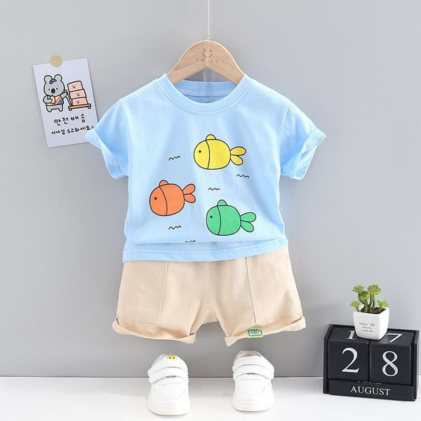 clothing sets 2021 kids boy summer children 2pcs cartoon fish print t shirt+tooling shorts suit infant girl cotton clothes, White
clothing sets 2021 kids boy summer children 2pcs cartoon fish print t shirt+tooling shorts suit infant girl cotton clothes, White