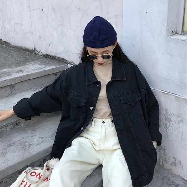 men's jackets black denim jacket women autumn winter jeans coat casual harajuku streetwear korean clothes 2021 chaqueta mujer, Black;brown
men's jackets black denim jacket women autumn winter jeans coat casual harajuku streetwear korean clothes 2021 chaqueta mujer, Black;brown